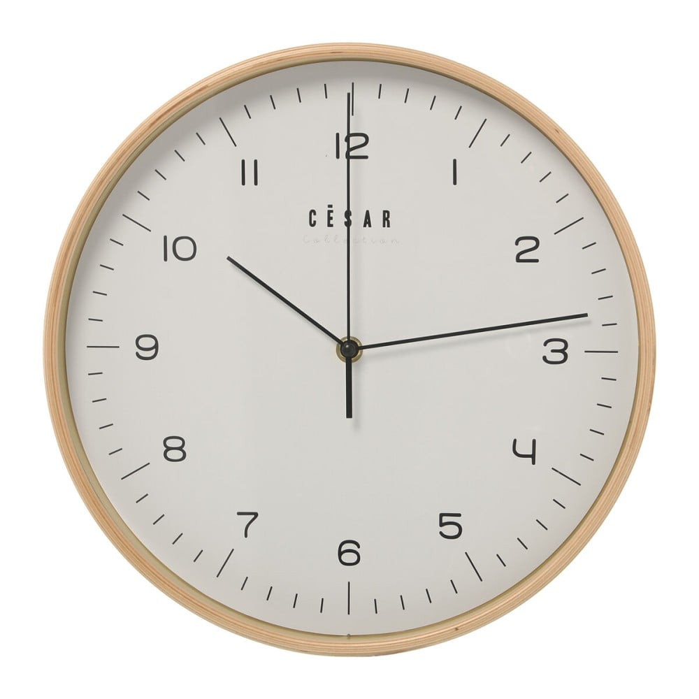 Horloge Murale Alexandra House Living Blanc Marron Bois 32 x 4 x 32 cm