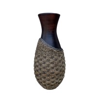 Vase Romimex Braun Rattan Terrakotta 35 x 100 x 35 cm