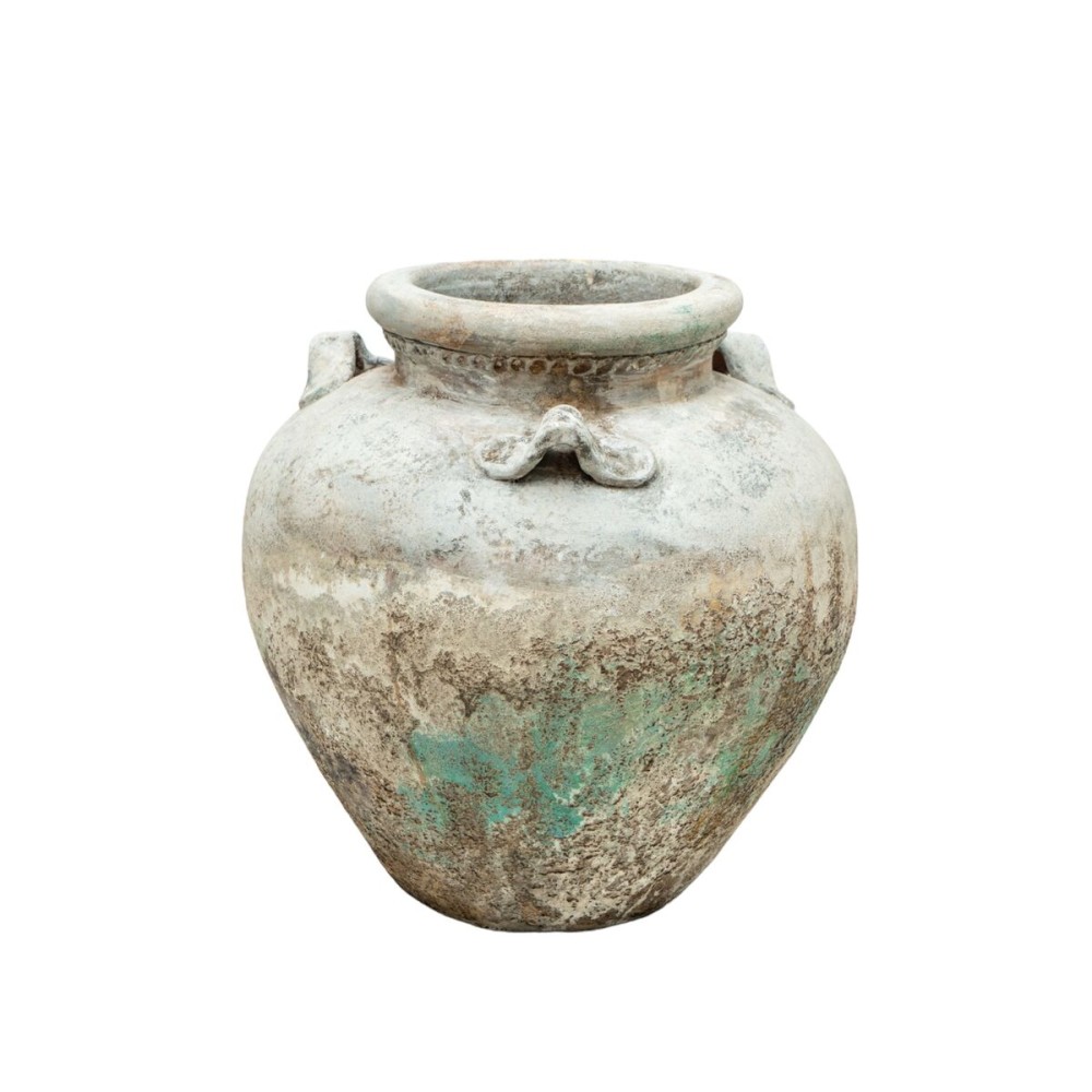 Vase Romimex Gris Turquoise Terre cuite 40 x 40 x 40 cm