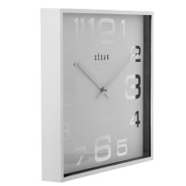 Horloge Murale Alexandra House Living Blanc Argenté Acrylique Plastique 28 x 4 x 28 cm