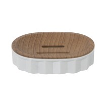 Porte-savon Alexandra House Living Blanc Marron Acrylique Bois 12 x 3 x 9 cm