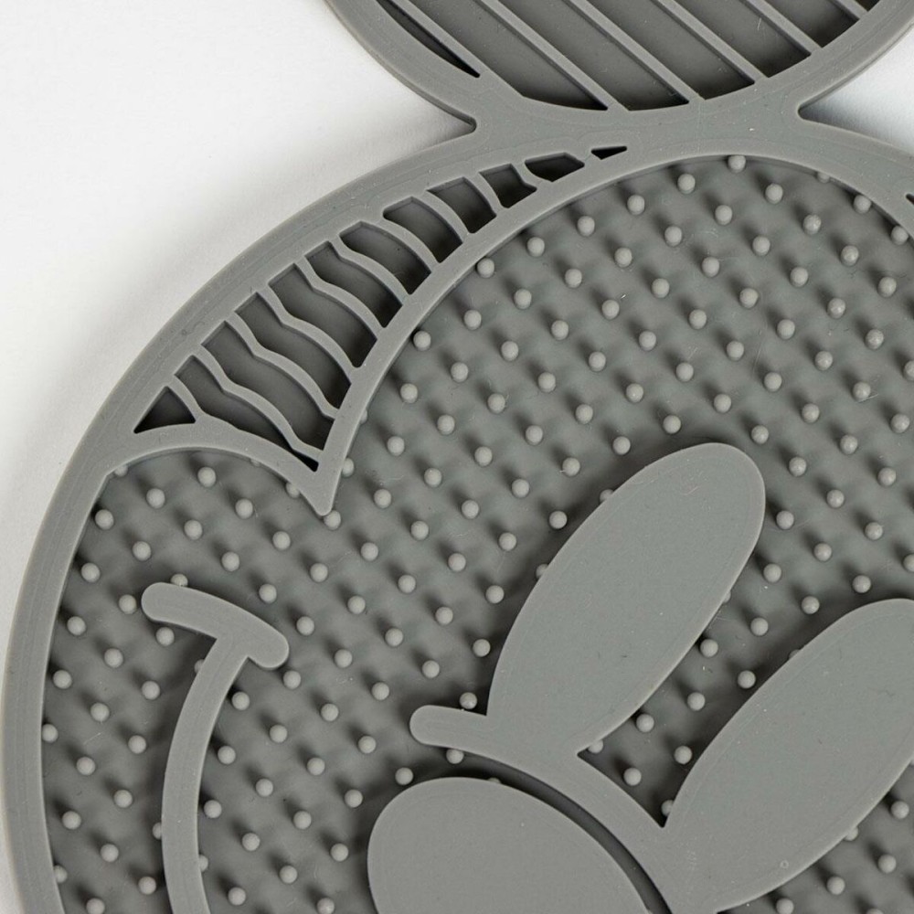 Dog Feeder Mickey Mouse Grey Silicone 28 x 15 x 1,5 cm