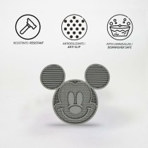 Dog Feeder Mickey Mouse Grey Silicone 28 x 15 x 1,5 cm