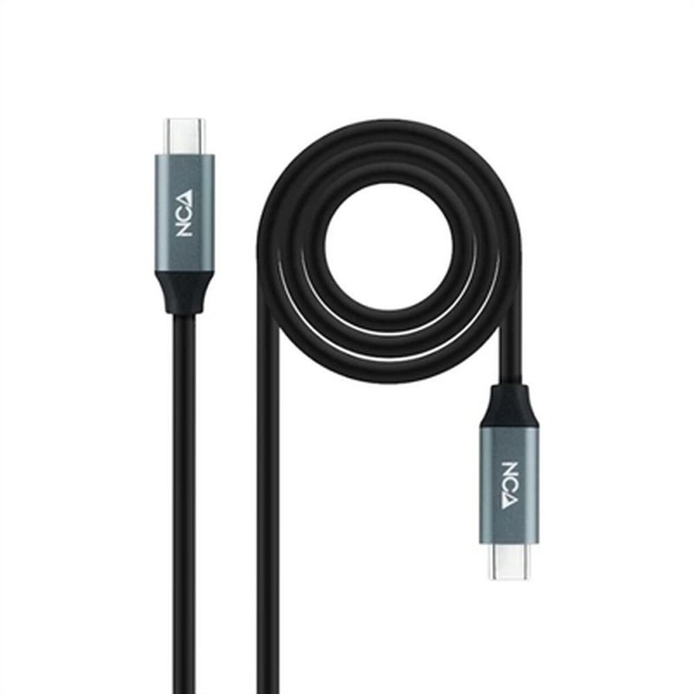 USB-C-Kabel NANOCABLE 10.01.4301 Schwarz 1 m (1 Stück)