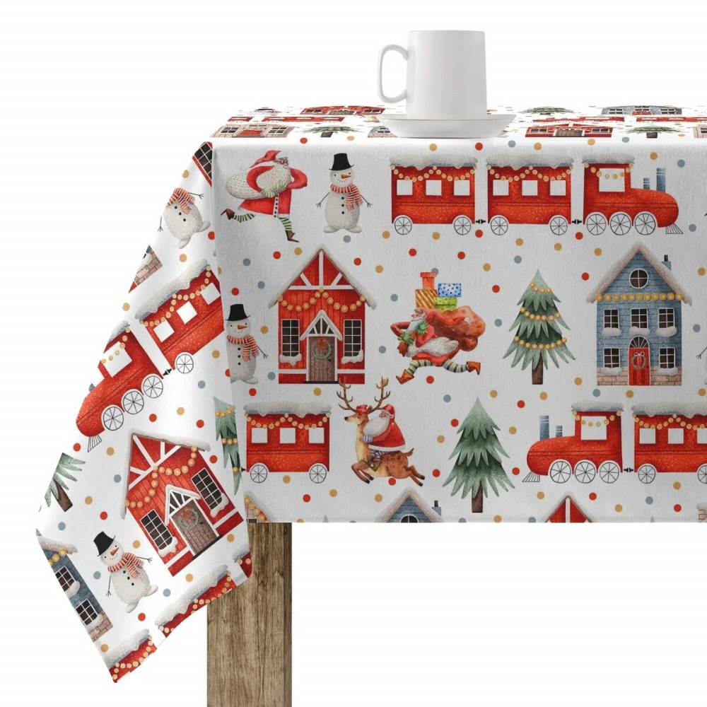 Fleckenabweisende geharzte Tischdecke Belum Merry Christmas Bunt 250 x 150 cm