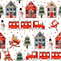 Fleckenabweisende geharzte Tischdecke Belum Merry Christmas Bunt 250 x 150 cm