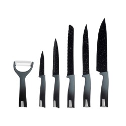 Knife Set Kinvara KT211035 Black Stainless steel polypropylene 6 Pieces (6 Units)