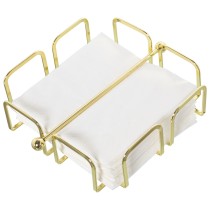 Napkin holder Alexandra House Living Golden Metal 21 x 7 x 21 cm