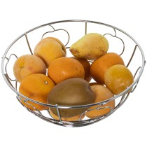 Fruit Bowl Alexandra House Living Silver Metal Chromed 24 x 12 x 24 cm