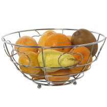 Fruit Bowl Alexandra House Living Silver Metal Chromed 24 x 12 x 24 cm