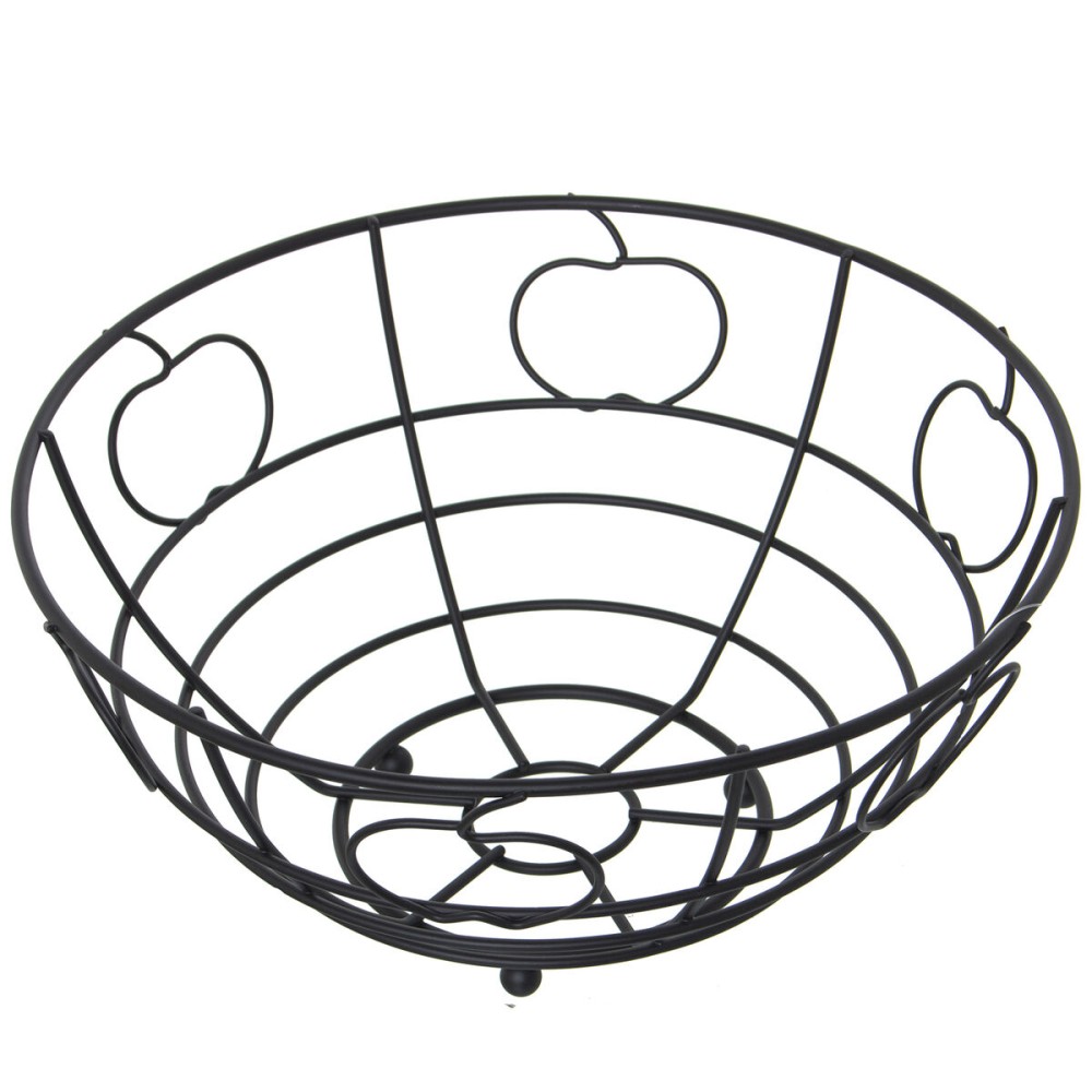 Fruit Bowl Alexandra House Living Black Metal 24 x 12 x 24 cm