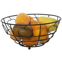 Fruit Bowl Alexandra House Living Black Metal 24 x 12 x 24 cm