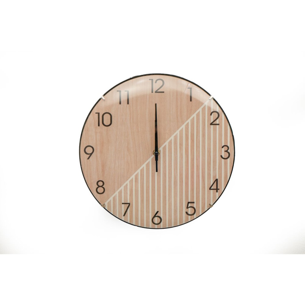 Horloge Murale Romimex Beige Plastique Bois 30 x 30 x 2 cm