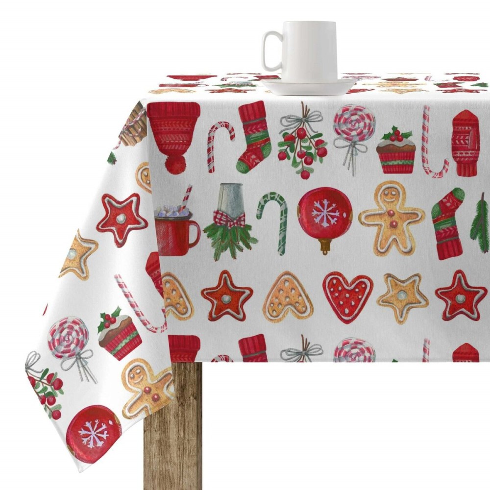 Fleckenabweisende geharzte Tischdecke Belum Merry Christmas Bunt 250 x 150 cm