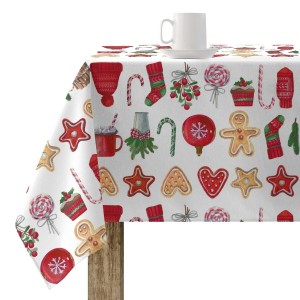 Fleckenabweisende geharzte Tischdecke Belum Merry Christmas Bunt 250 x 150 cm