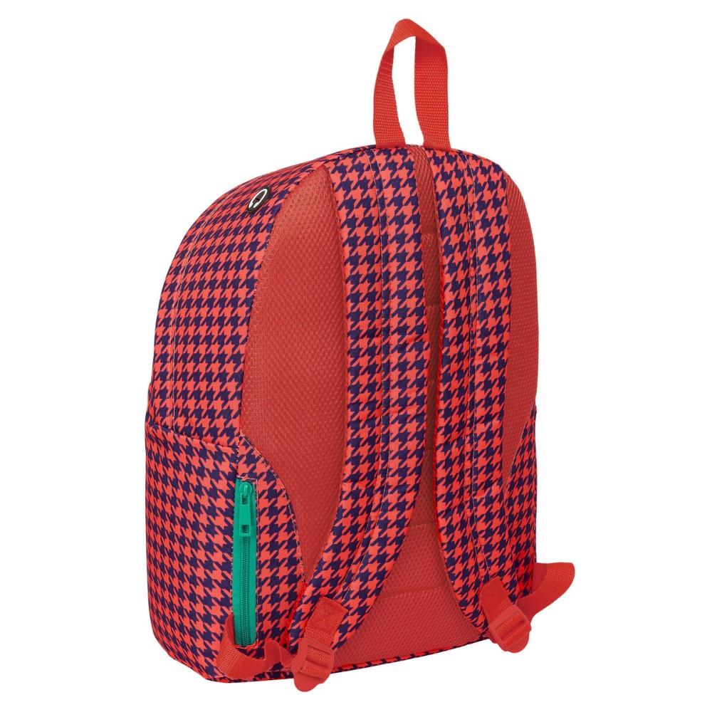 Laptop Backpack Nait Nait Pata de gallo coral Coral 31 x 41 x 16 cm