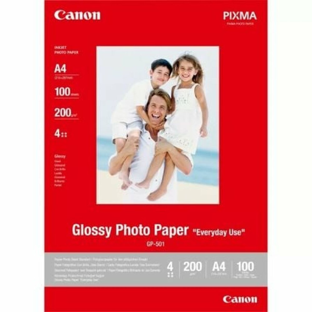 Glänzendes Photopapier Canon 0775B001 A4 100 Blatt (100 Stück)