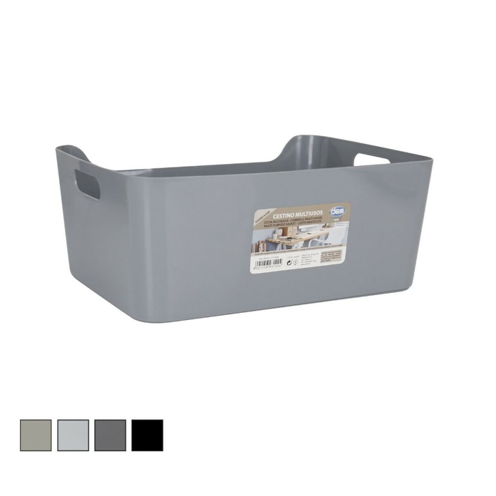 Multi-purpose basket Dem With handles 33 x 24 x 14,5 cm (12 Units)