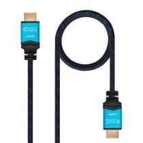 HDMI Cable NANOCABLE 10.15.3701 V2.0 Black/Blue 1 m 4K Ultra HD