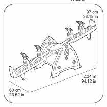 Balançoire Feber Saw 2x2 Balancelle (60 x 234 x 97 cm)