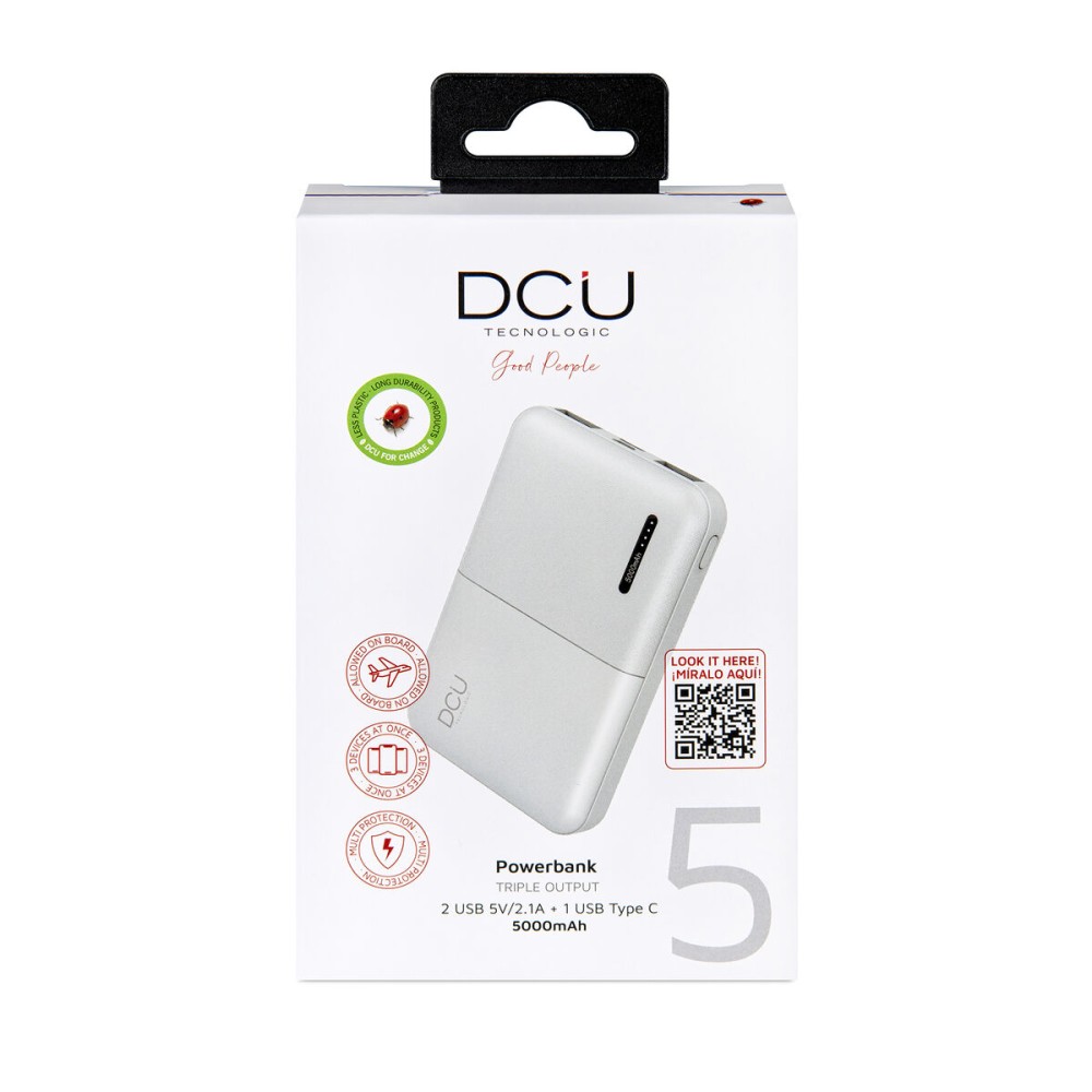 Powerbank DCU 34155002 Blanc 5000 mAh