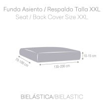 Sofa Cover Eysa Bronx 100 x 15 x 200 cm 2XL