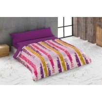 Duvet cover set Hosteline URBAN Light mauve Super king 260 x 240 cm 4 Pieces