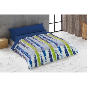 Bettbezug-Set Hosteline URBAN Blau King size 260 x 240 cm 4 Stücke