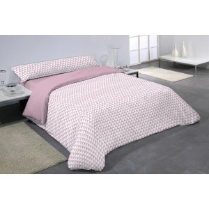 Duvet cover set Hosteline DAREL Pink King size 3 Pieces