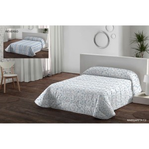 Duvet cover set Hosteline MARGARITA Blue Super king 3 Pieces