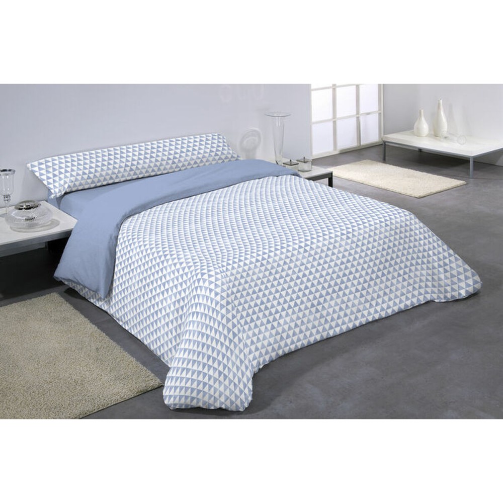 Parure de couette Hosteline DAREL Bleu Gran lit 2 persones 3 Pièces