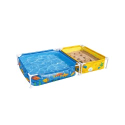 Bestway Piscine Rigide Enfant Avec Bac à Sable 213x122x30,5 cm +2 ans Jardin 00561