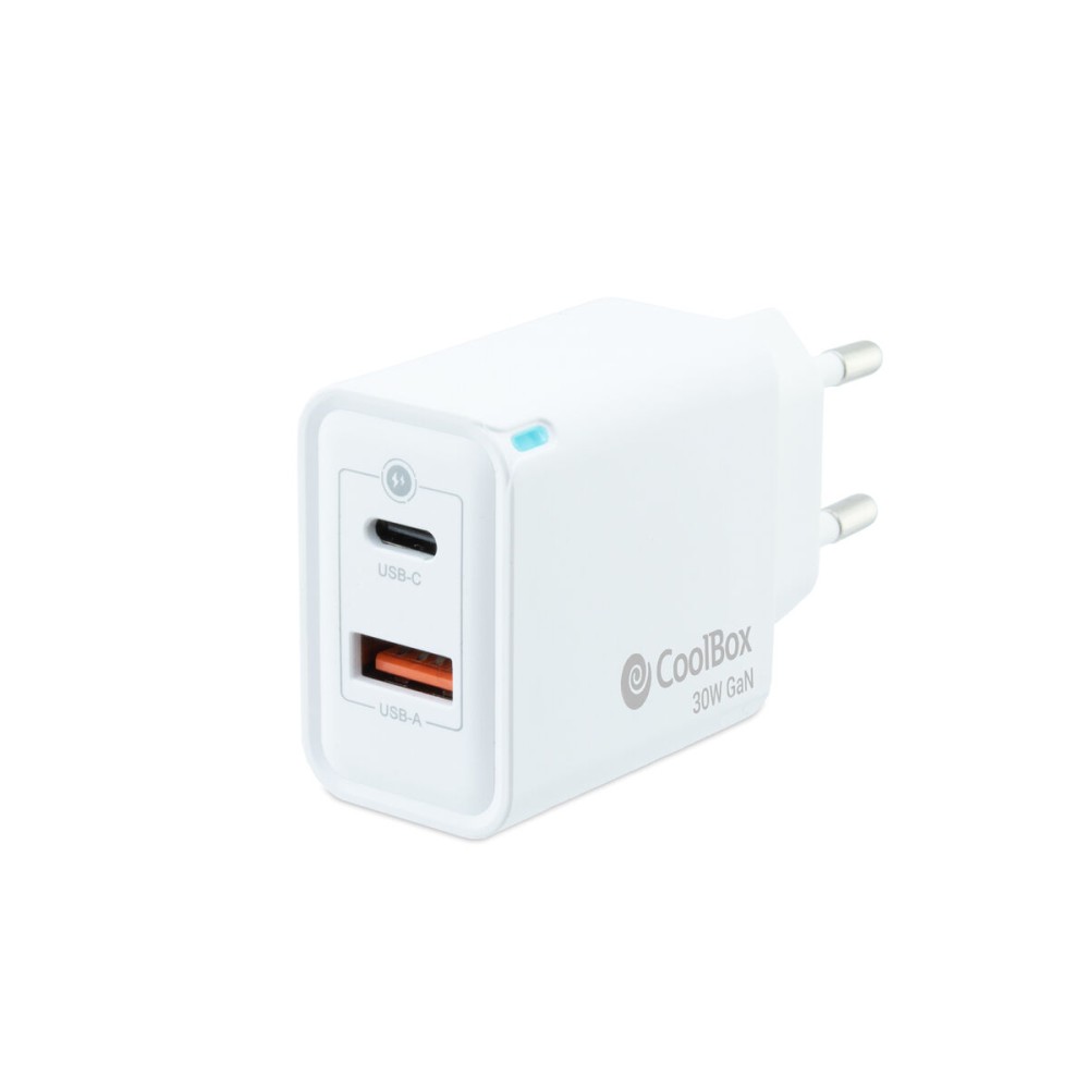 Wall Charger CoolBox COO-CUP-30CA White (1 Unit)