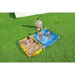 Bestway Kinder-Hartplastikpool mit Sandkasten 213x122x30,5 cm +2 Jahre Garten 00561