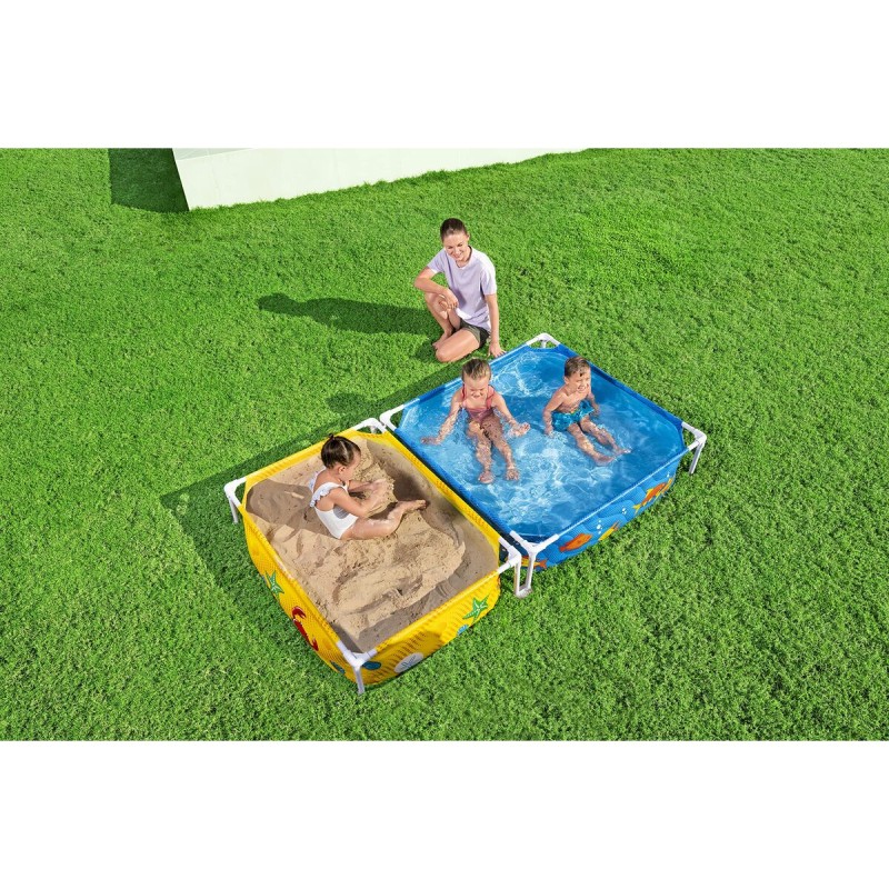 Bestway Piscine Rigide Enfant Avec Bac à Sable 213x122x30,5 cm +2 ans Jardin 00561