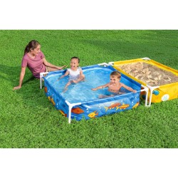 Bestway Piscine Rigide Enfant Avec Bac à Sable 213x122x30,5 cm +2 ans Jardin 00561