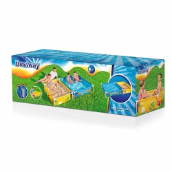 Bestway Piscine Rigide Enfant Avec Bac à Sable 213x122x30,5 cm +2 ans Jardin 00561