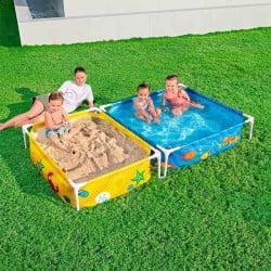 Bestway Kinder-Hartplastikpool mit Sandkasten 213x122x30,5 cm +2 Jahre Garten 00561