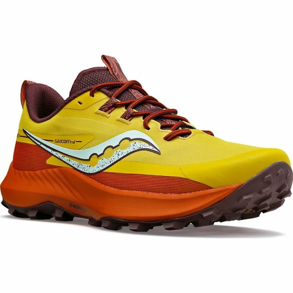 Running Shoes for Adults Saucony Saucony Peregrine 13 Yellow Orange Lady