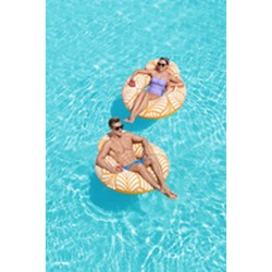 Bestway Fauteuil Gonflable Confort Deluxe avec Dossier et Poignées 118x117 cm Plage et Piscine 43643