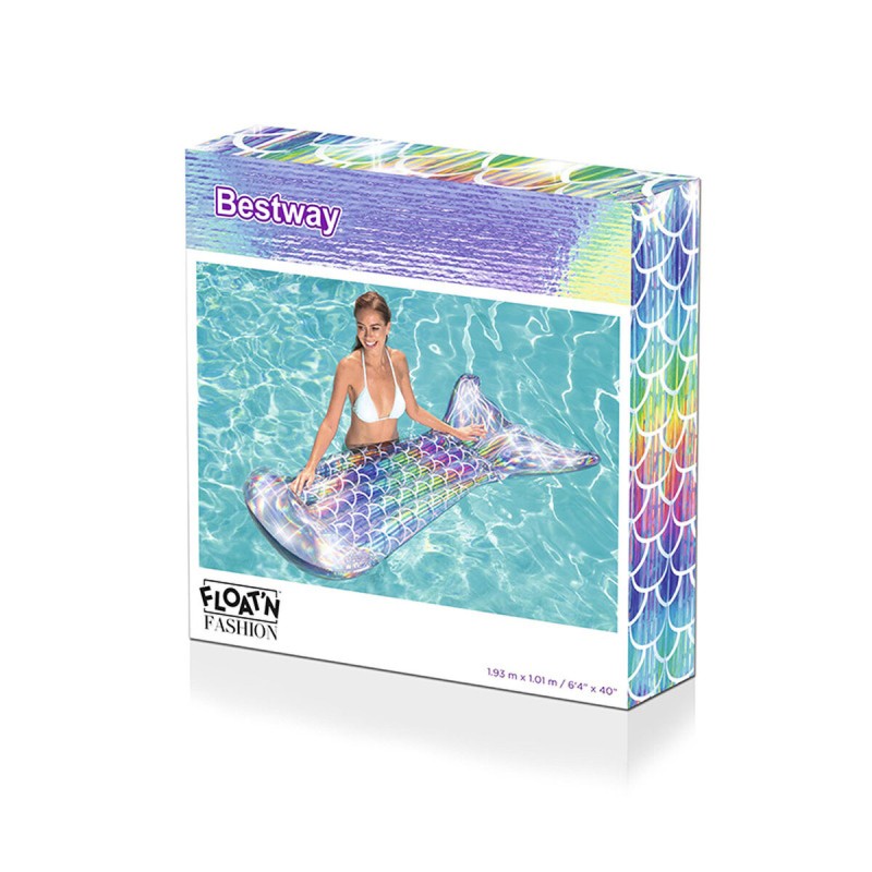 Bestway Matelas Gonflable Sirène Iridescente 193x101 cm Plage et Piscine 43413