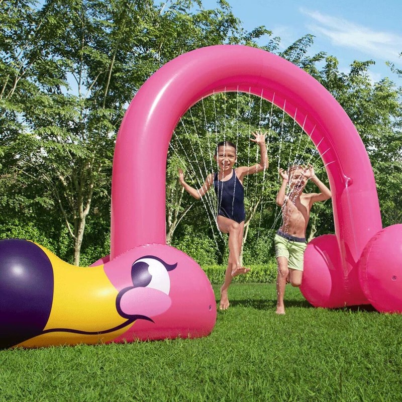 Wassersprinkler-Spielzeug Bestway Kunststoff 340 x 110 x 193 cm Rosa Flamingo