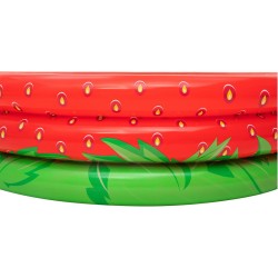 Bestway Piscine Gonflable Enfant 3 Anneaux Fraise 168x38 cm +2 Ans Jardin 51145