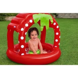 Bestway Piscine Gonflable Enfant avec Toit Sol Rembourré 91x91x91 cm +2 Ans Jardin 52387