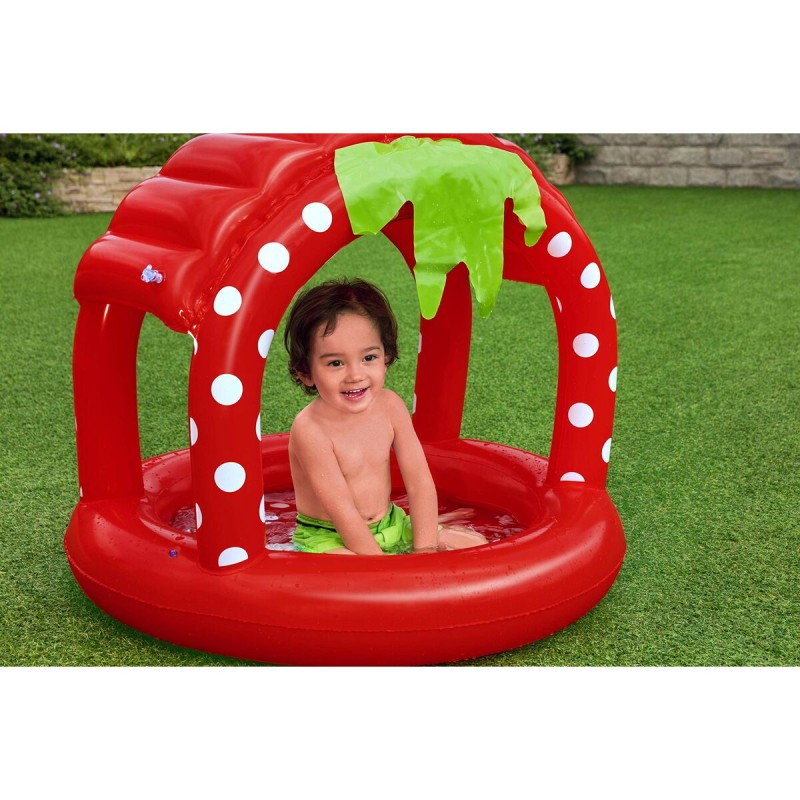 Bestway Piscine Gonflable Enfant avec Toit Sol Rembourré 91x91x91 cm +2 Ans Jardin 52387