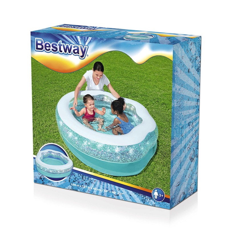 Bestway Piscine Gonflable Enfant Brillante 150x125x43 cm +3 Ans Jardin 52489