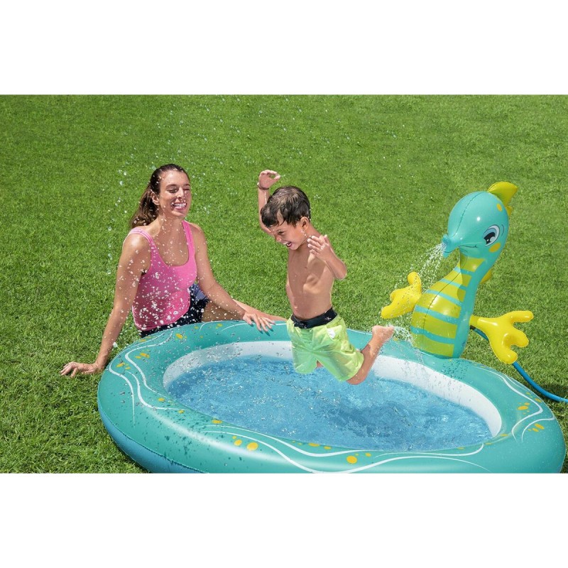 Bestway Piscine Gonflable Enfant Jet Cheval 188x160x86 cm +2 Ans Jardin 53114