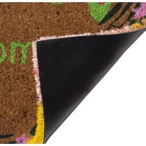 Doormat Alexandra House Living Welcome Brown 40 x 2 x 60 cm Flowers