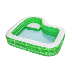 Bestway Aufblasbarer Pool 2 Kammern Tropical 231x231x51 cm +6 Jahre Garten 54336