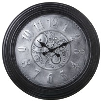 Horloge Murale Alexandra House Living Noir Argenté Acrylique Plastique 58 x 58 x 6 cm